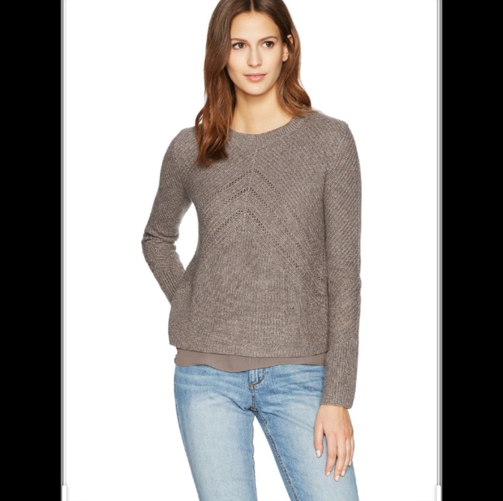 Lucky Brand Niko Metallic Knit Pullover